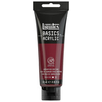 Liquitex Basics – Peinture acrylique 1046311, ton rouge cadmium foncé, tube de 118 ml-Formulée avec des pigments de qualité artistique sur lesquels l'artiste peut compter