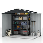 Outsunny - Abri de rangement extérieur 8 pi x 6 pi-Quatre fentes de ventilation pour garder l'intérieur frais et aéré
