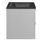 Modway - Daybreak 24" Vanette de salle de bain - Gris clair noir-Trous de robinet centraux 8"
