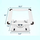 Uncaged Ergonomics - Support pivotant et réglable pour ordinateur portable et téléphone RISE - Argent-Les deux supports sont dotés de caoutchouc antidérapant sur la partie inférieure de la base ainsi que sur la surface supérieure pour éviter les glissements, les rayures et assurer une prise stable.