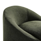 Modway - Sadie Slipcover Mélange de lin Chaise d’accent ronde - Sauge-8