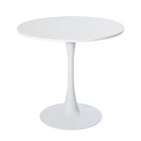 Homy Casa -  Bureau rond 31,5 po L - Blanc-Design rond de 31,5 po optimal pour les petits espaces de bureau