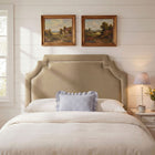 Modway - Magnolia Taille Velvet Performance Résistant aux Taches Tête de lit King Size - Taupe-Silhouette festonnée