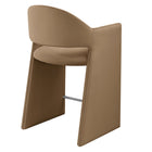Modway - Talia 37 pouces Cuir végane Tabouret de comptoir - Taupe-Goupilles de pied protégeant le plancher