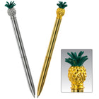 Merangue - Stylo à Embout Ananas - 1.0 mm - Noir-Baril métallique doré ou argenté