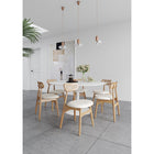 Manhattan Comfort - Lot de 2 chaises de salle à manger Colbert 44,5 cm style industriel chic, rembourrées, coloris Nature et Avoine-Cannage naturel fin fabriqué à partir de véritable rotin en bois