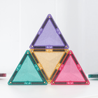 Connetix - Château à Paillettes Pack, Contenant 48 Pièces-Toutes les tuiles sont fabriquées en plastique ABS non toxique, sans BPA ni phtalates, scellées par ultrasons et rivetées pour plus de sécurité