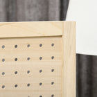 HOMCOM - Séparateur de pièce autoportant 4 panneaux avec présentoir à panneau perforé pour bureau à domicile - bois naturel-Matériau : Bois de paulownia  
