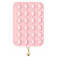 Snug - Support magnétique à ventouses SnugMug Charm avec breloque de chat - rose poudré-Support mains libres pour les photos, les vidéos et les appels vidéo