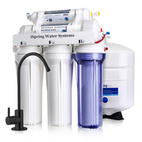 iSpring - RCC7-BLK système d'osmose inverse à 5 étapes - 75 gal/jour - robinet noir-Purifie l'eau efficacement: Grâce à un mécanisme de filtration en 5 étapes, l'iSpring RCC7 - blk élimine plus de 99 % de plus de 1 000 contaminants nocifs, incluant les PFAS, le chlore, le fluorure, le plomb (avec un taux d'élimination jusqu'à 98 %), l'arsenic, l'amiante, le calcium, le sodium et plus encore. De plus, ce système de filtration d'eau sous évier réduit efficacement le taux de solides totaux dissous (SDT), le re