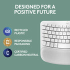Logitech - Wave Keys for Mac, clavier ergonomique sans fil avec repose-poignets rembourré - Blanc-9