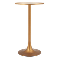 Zuo - Bite Table de bar - Beige/Or-Plateau en MDF imitation terrazzo