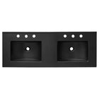 Modway - Cayman Bassin double 48" Lavabo de salle de bain in Noir-Comptoir intégré
