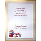 Rosedale - Cartes de souhaits Noël Gold / Enveloppes - 5-1/2 po x 8 po - Wagon de Cadeaux - Paquet de 6-Imprimées sur un papier de qualité non couché