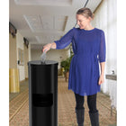 Gritt Commercial - Distributeur de lingettes avec poubelle intégrée - 26,5 L - Noir-Construction durable en acier inoxydable