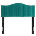 Modway - Brielle Chenal Touffé Performance Velvet Tête de lit complète/Queen, Sarcelle-Tissu résistant aux taches durable
