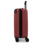 Swiss Mobility - Valise de cabine rigide 21.75 po de la collection JFK - Rouge-Intérieur doublé avec panneau de séparation, poches pratiques et sangles de serrage pour garder le contenu organisé et en place