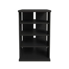 Nexera - Tour audio à 4 étagères Jasper, Noir-4 tablettes de rangement ouvertes