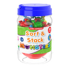 University Games - The Learning Journey Sort & Stack Monsters - Jouet de Tri et d'Empilage - Jouet de Développement des Compétences Motrices Fines - Jouet de Tri de Couleurs pour Enfants-Stimule les compétences tactiles et motrices