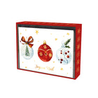 Pierre Belvedere -  Cartes de Noël - 3 Boules De Noël - Français - Paquet de 20-Cartes et enveloppes de haute qualité pour la saison des fêtes