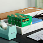 Scotch - Rouleaux de recharge de ruban adhésif magique avec distributeur de bureau - 3/4 po, paquet de 6-Bande préférée pour les bureaux, les maisons et les écoles, idéale pour le raccommodage permanent du papier
