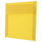 JAM Paper - Enveloppes d'invitation carrées en vélin translucide - 6 po x 6 po - Or - 25/paquet (PACV577)-Taille: (6 x 6) pouces