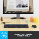 Logitech MK470 Ensemble Clavier et Souris sans Fil Ultra-fin - Graphite-Le nano-récepteur USB offre une connexion sans fil puissante de 2,4 GHz avec une portée de 10 m pour pouvoir utiliser votre ensemble clavier et souris à distance