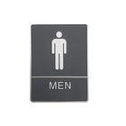 Futech - Panneau de toilette homme avec braille - Gris - Paquet de 2-6 po L x 8 po H x 1-1/4 po P
