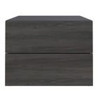 Nexera - Table de nuit à 2 tiroirs James, Gris écorce-Meubles conçus et produits au Canada à partir de panneaux de particules et de MDF certifiés CARB II/FSC