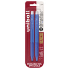 uni-ball - Stylos rétractables à gel effaçable - 0,7 mm - bleu - paquet de 2-Stylos gel