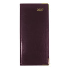 Brownline - 2027 agenda de poche hebdomadaire Executive avec reliure cousue – 6 7/8 po x 3 3/16 po – couleurs assorties – trilingue-Calendriers de référence des mois courant
et suivant sur chaque page double