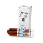 Crayola - Marqueurs lavables couleurs brune - Paquet de 12-Ajoutez des couleurs vives et vibrantes à vos dessins, projets scolaires et autres projets créatifs