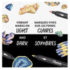 Sharpie - Marqueurs créatifs - Tons terreux - marqueurs acryliques à base d’eau - pointe ronde - couleurs assorties - paquet de 5-5 marqueurs à pointe ronde à base d’eau