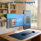 ShoppingAll - Support de moniteur double VESA avec bras à ressort à gaz entièrement réglable et pince de bureau - Blanc-Installation rapide en 3 minutes : Conception en une seule pièce avec plaque VESA à insertion rapide - aucun outil compliqué requis