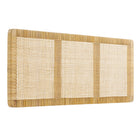 Modway - Sandy Fixé au mur Bois de manguiers et rotin Tête de lit Queen size, Rotin naturel-Tête de lit Queen size