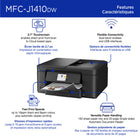 Brother - MFC-J1410DW Imprimante tout-en-un à jet d’encre couleur sans fil Work Smart avec écran couleur de 2,7 po et impression recto verso automatique-Impression recto verso, chargeur recto et bac de 150 feuilles