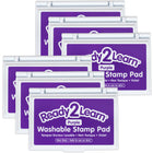Ready 2 Learn - Tampon encreur lavable - Violet - Paquet de 6-Un temps artistique sans désordre : l'encre de ce tampon encreur nettoie la peau avec de l'eau et du savon, ce qui rend le nettoyage rapide et facile.