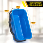 Gritt Commercial - Ensemble professionnel de nettoyage de vitres - Raclette de 14 po - Lave-vitres de 14 po - Perche télescopique de 6 pi - Seau de 3 gallons - Lot de 3-Idéal pour un nettoyage intensif des vitres
