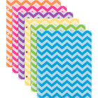 JAM Paper - Chemises plastiques couleur POP - 2 pochettes résistantes avec 3 perforations - couleurs tendance à chevrons assorties - Paquet de 6-Taille : 9,5 x 11,5 pouces | Convient facilement aux documents de 8,5" x 11"