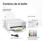 Epson - Imprimante couleur sans fil EcoTank ET-1910 à réservoirs d’encre géants - Blanc-Technologie d’impression sans chaleur Epson avec une tête d’impression permanente unique conçue pour durer toute la vie de l’imprimante, fiabilité de niveau professionnel avec un cycle de service robuste 