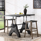 Modway - Genuine Hauteur ajustable du vilebrequin de 60 po Table à manger et bureau d’ordinateur, Noir-Assemblée requise