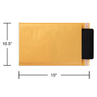 Staples − Enveloppe à bulle Staples no 5 avec rabat QuickStrip, 10 1/2 po L x 13 1/2 po l − brun kraft, paquet de 12-La fermeture QuickStrip permet de sceller facilement le produit sans avoir recours à l’humidité, ce qui vous permet de gagner du temps et d’économiser des efforts