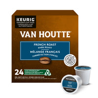 Van Houtte - Capsules K-Cup de café  Mélange français , torréfaction foncée, paquet de 24-Goût : ce mélange présente des notes corsées et caramélisées et une saveur riche, sans la caféine.