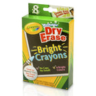 Crayola - Crayons lavables effaçables à sec - Couleurs vives - 8/boîte - paquet de 6-Vendu en paquet de 6 pour un total de 48 crayons et 6 gommes.