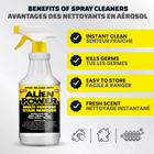Alien - Power vaporisateur détachant instantané pour moisissure noire et mildiou - 48 oz - Paquet de 2-FORCE PROFESSIONNELLE – UTILISATION SIMPLE EN 3 ÉTAPES — Remplissez le flacon d'eau, ajoutez un sachet et agitez, utilisez dans un endroit bien aéré, suivez toutes les directives de l'étiquette et gardez hors de la portée des enfants, une solution détachante ciblée pour les tâches difficiles, et non un vaporisateur d'entretien quotidien