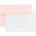 JAM Paper - Ensemble de cartes de vœux vierges, format A2, 4,375 po x 5,75 po, rose pâle, paquet de 25- Couleur: rose bébé clair/rose tendre