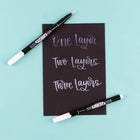 Tombow - Fudenosuke Pastel - Blanc - Paquet de 2-L'encre à base d'eau apparaît initialement transparente et la couleur s'intensifie en séchant