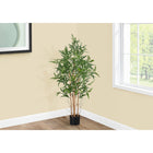 Monarch Specialties - Plante Artificielle - 50 po H - Arbre À Bambou - Mis En Pot - Feuilles Vertes - Pot Noir-Cette plante artificielle comprend 640 feuilles vertes et vibrantes et offre un look réaliste et une sensation soyeuse et douce