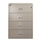 Gardex – Classeur latéral à 4 tiroirs, résistant au feu, 55 haut. x 38 3/4 larg. x 23 1/2 prof. (po) (GXGL-404-BE)-Classeur latéral à 4 tiroirs, résistant au feu, certifié UL, 38 3/4 po de largeur, format légal ou lettre