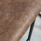 HOMCOM - Tabourets de bar hauteur comptoir avec dossier - brun - paquet de 2-Couleur : Marron